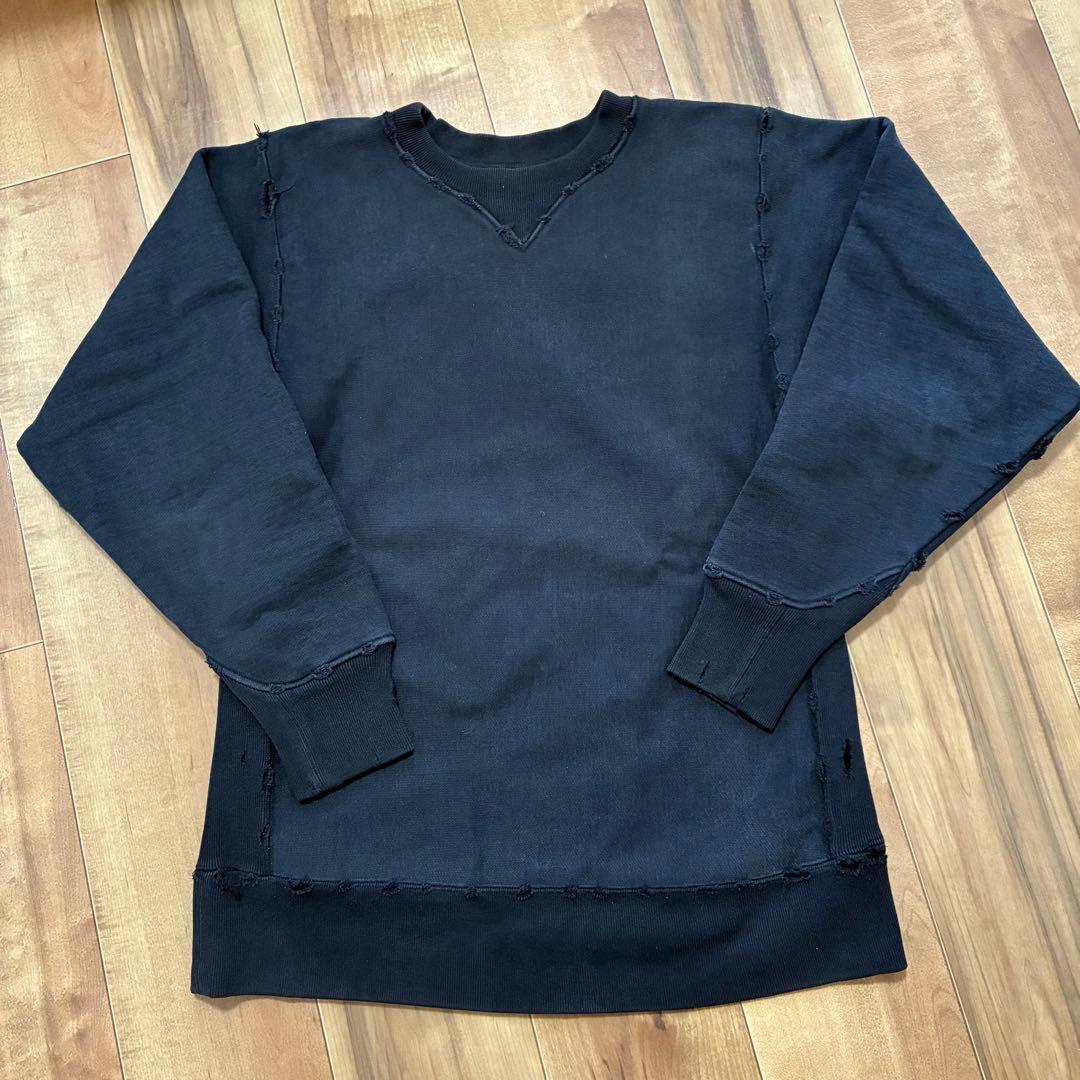 ELECTRIC COTTAGE ダメージ加工 スウェット ブラック L