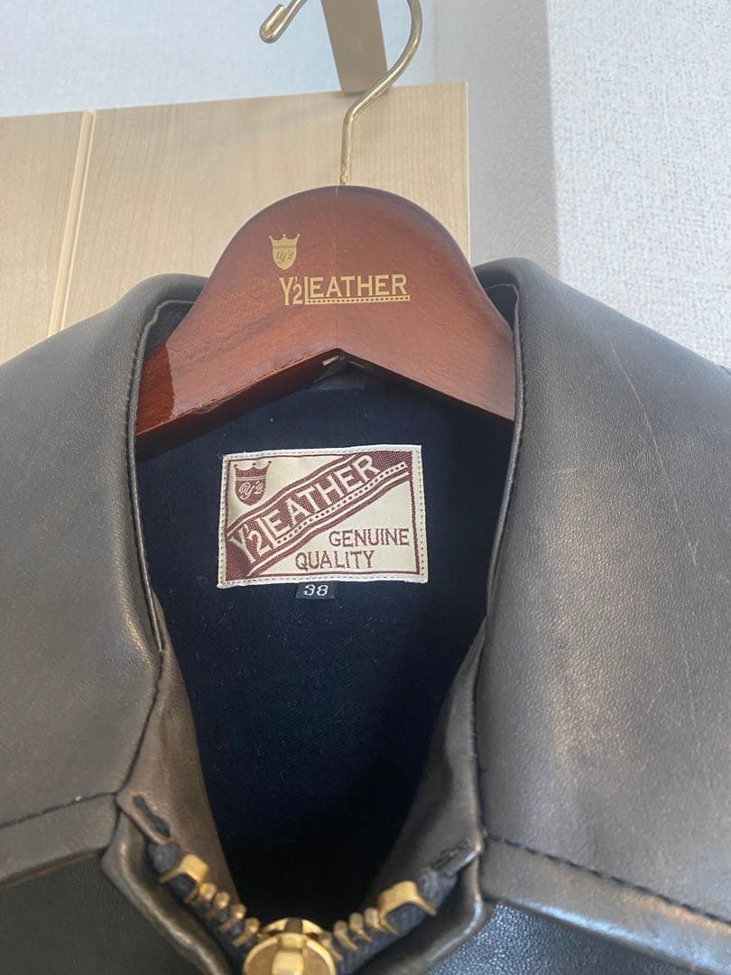 さ*さ様 Y2LEATHER ブラックレザージャケット 38