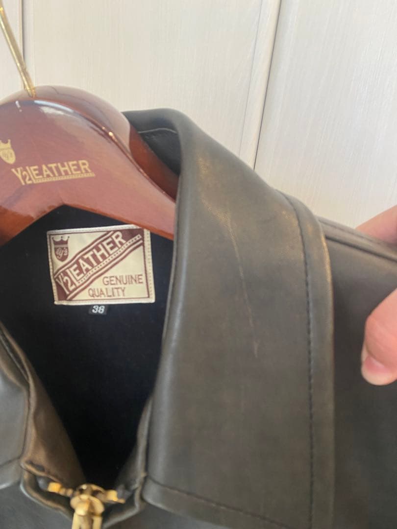 さ*さ様 Y2LEATHER ブラックレザージャケット 38