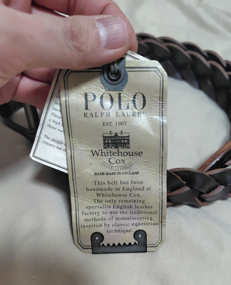 【タグ付美品】 POLO × WHITEHOUSE COX ベルト ブラウン