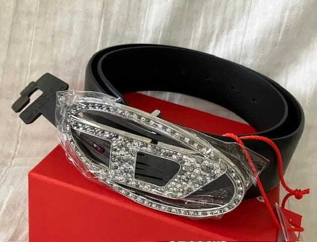 75サイズ DIESEL ディーゼル B-1DR STRASS レザーベルト