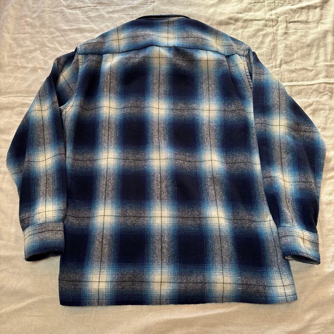 jcpenney 70s オンブレ チェック ウール シャツ