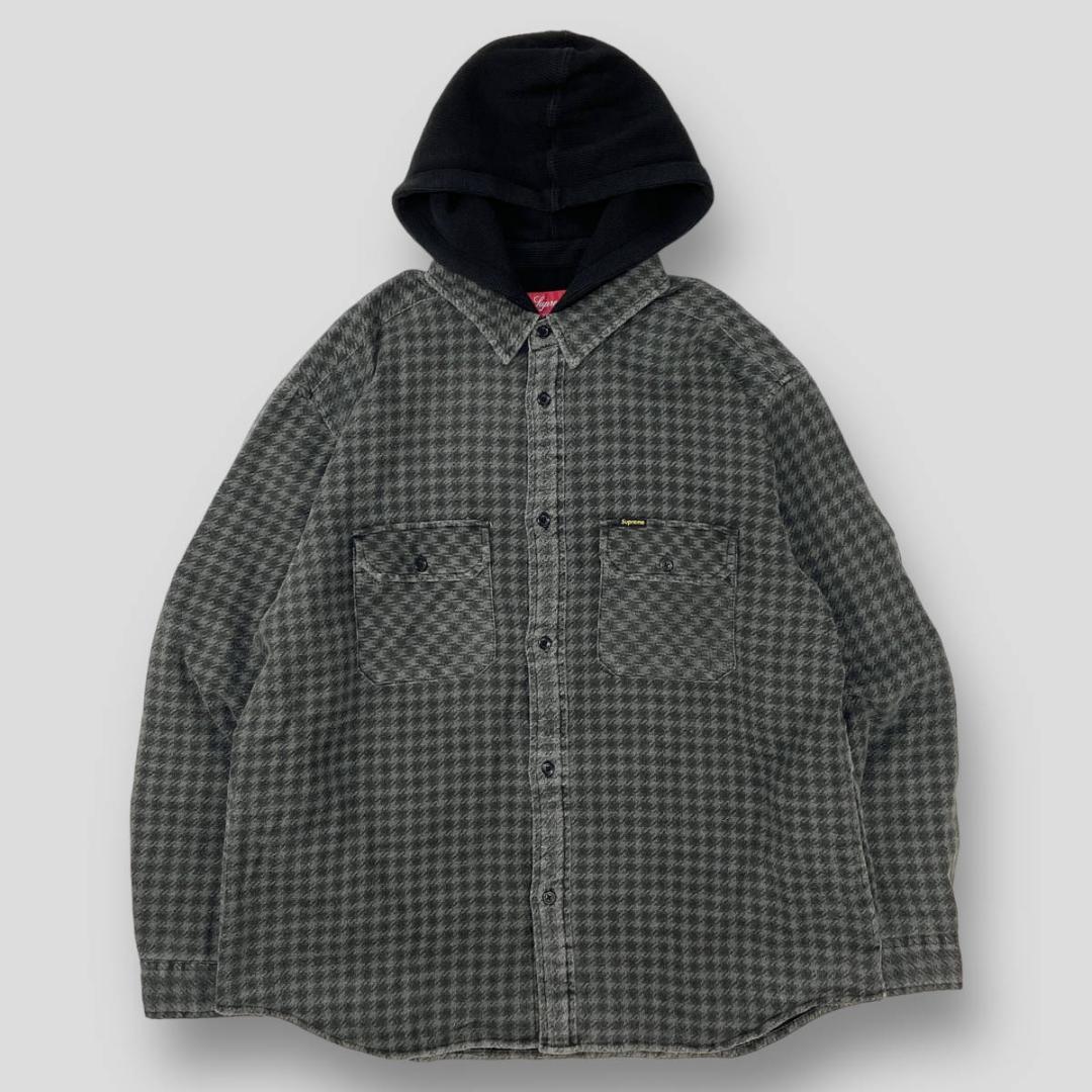 Lサイズ Supreme Houndstooth Flannel Hooded
