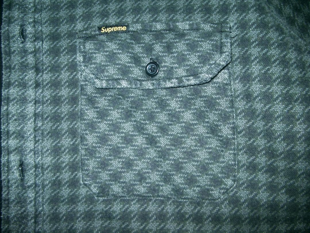 Lサイズ Supreme Houndstooth Flannel Hooded