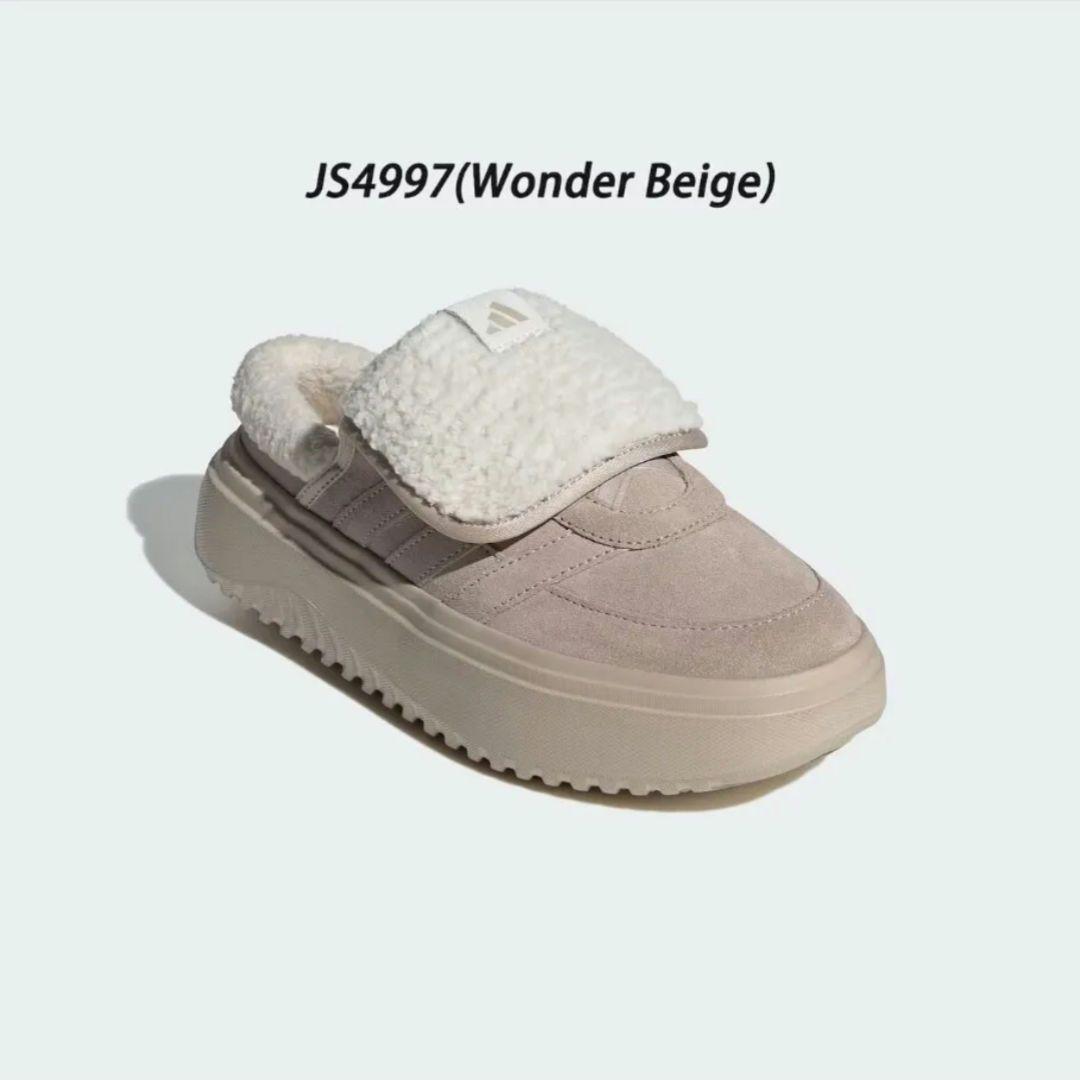 大人気★adidas★アディダス★24.5㎝★ボア付き★ミュール★ベージュ