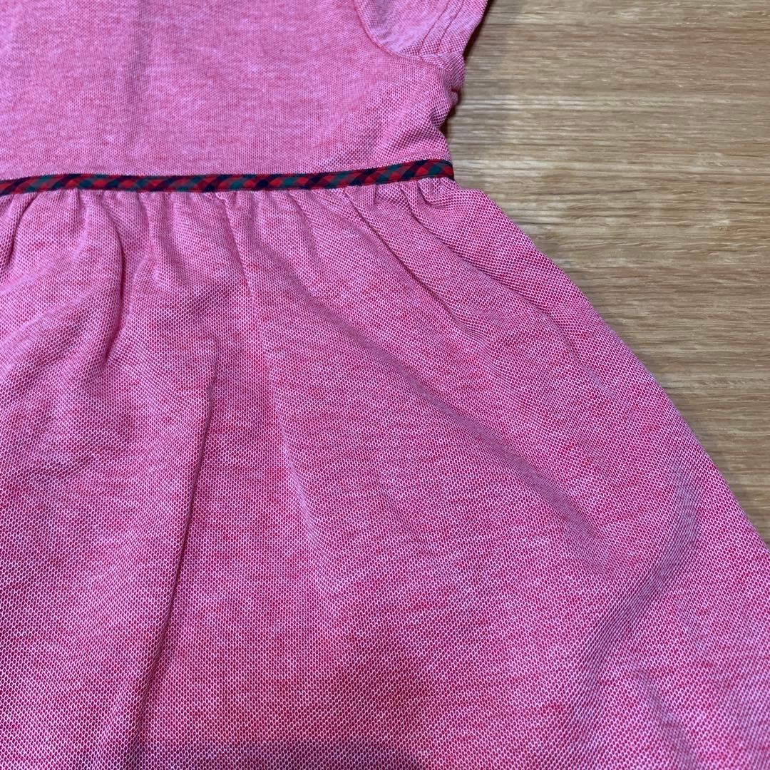 familiarファミリア★かわいい刺繍デザイン丸襟ワンピース★新品未使用★80