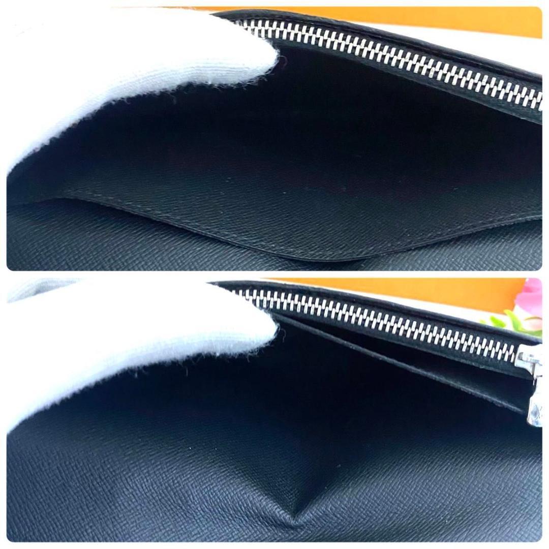 ルイ ヴィトン◎ポルトフォイユ ブラザ エピ ノワール 長財布 ストライプ 黒