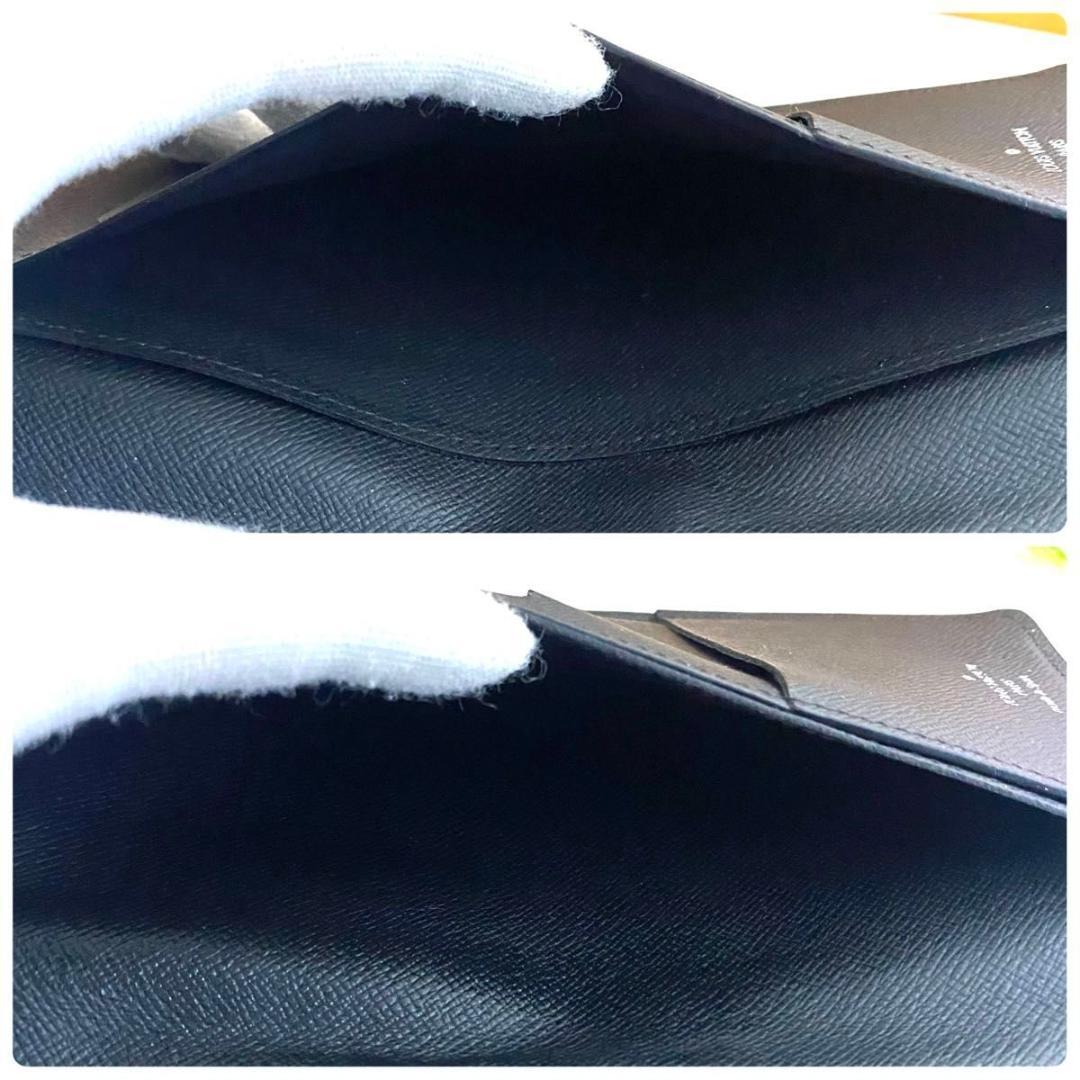 ルイ ヴィトン◎ポルトフォイユ ブラザ エピ ノワール 長財布 ストライプ 黒