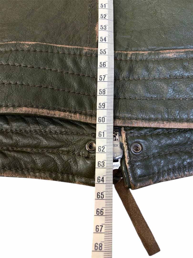 破格希少カウレザービンテージアビレックス牛革ライダースy2k丈短io着用アメカジ