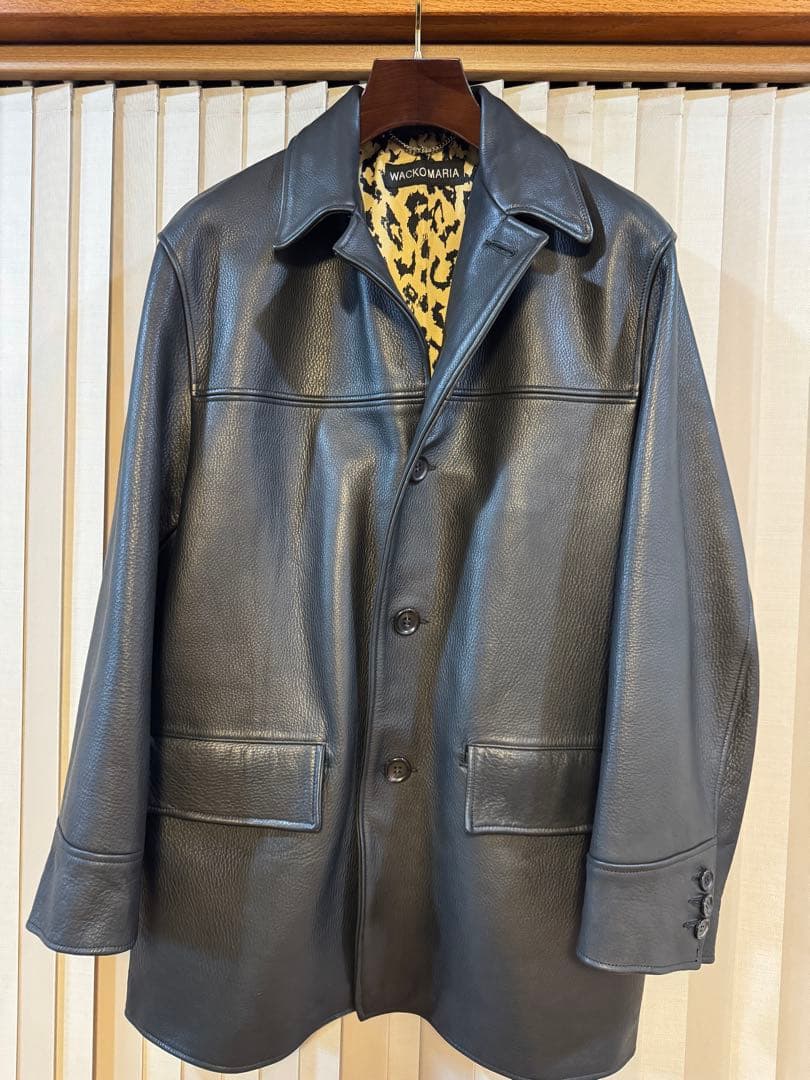 ジャケット・アウター WACKO MARIA LEATHER CAR COAT