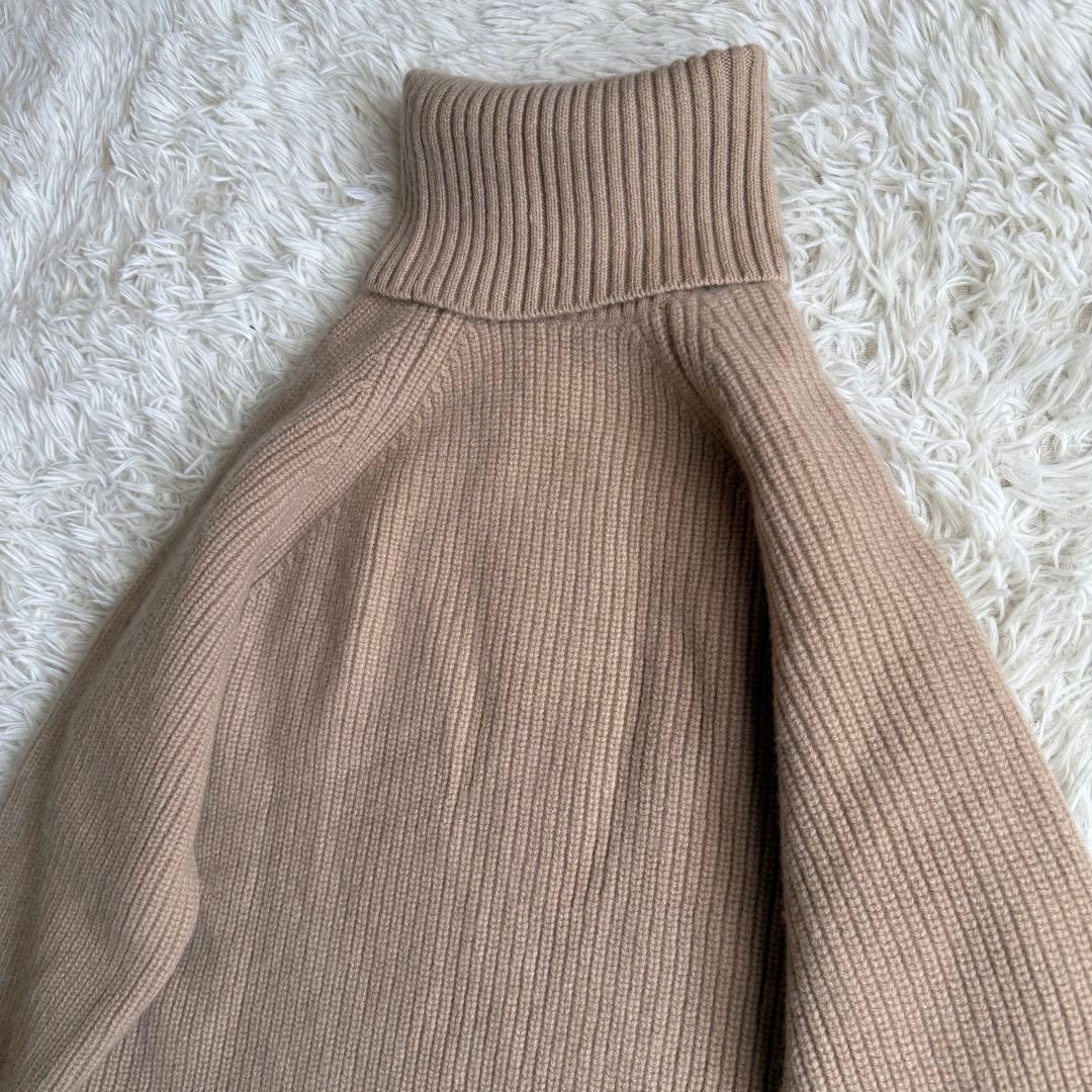 【完売品】アニュアンス ウールカシミヤ タートルニット プルオーバー ベージュ