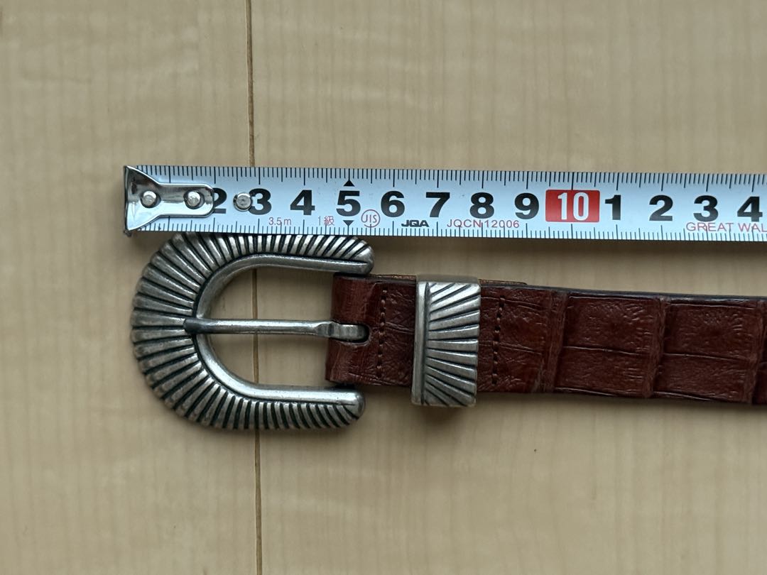 [美品]BEAMS WILLIAM Slim Western CROCO 25