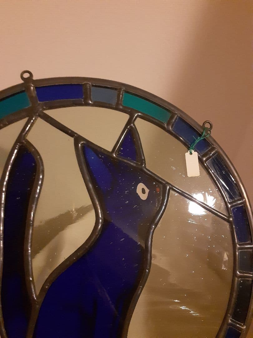 ★ジブリ美術館限定　魔女の宅急便　ジジ　ステンドグラス　黒猫ジジ　1点物