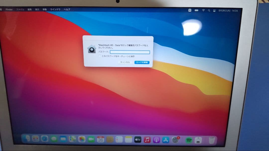 ジャンク品　macbookair2017.128GBモデル
