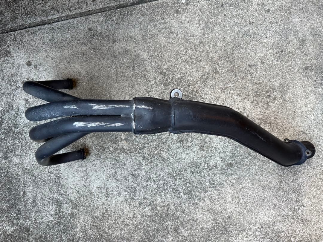 ZRX400 エキゾーストパイプ純正マフラー 4-1 サイレンサーなし