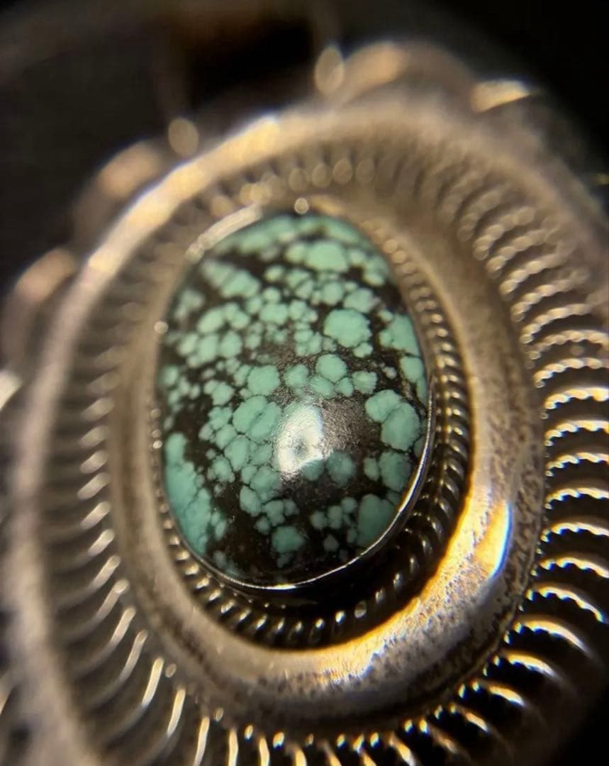 ナバホ族　ターコイズ　ペンダント　インディアンジュエリー　スターリングシルバー