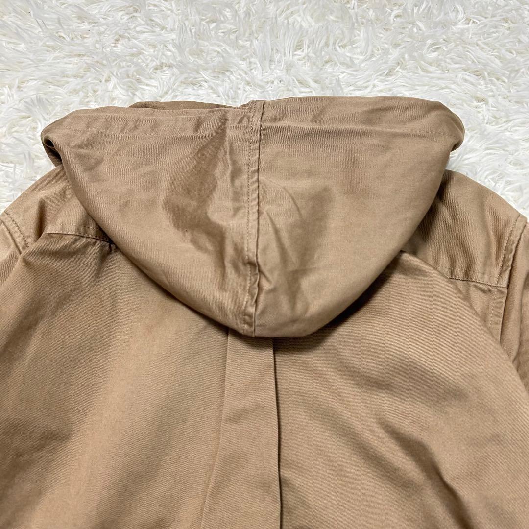 STUSSY 35thベースボールジャケット　ベージュ　L　フード　コットン