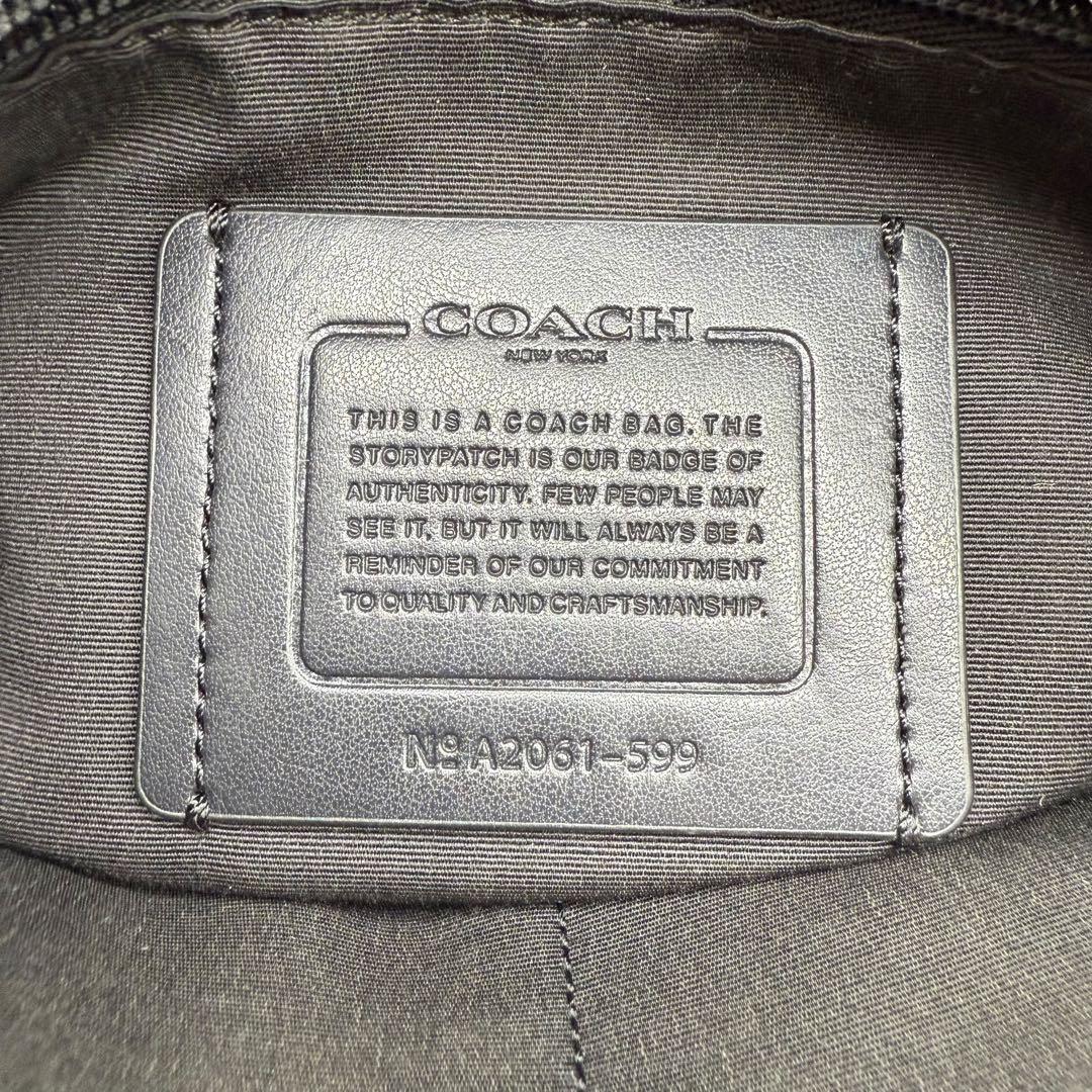 【美品】COACH コーチ ボディバッグ PVC メンズ ウエストポーチ 赤黒