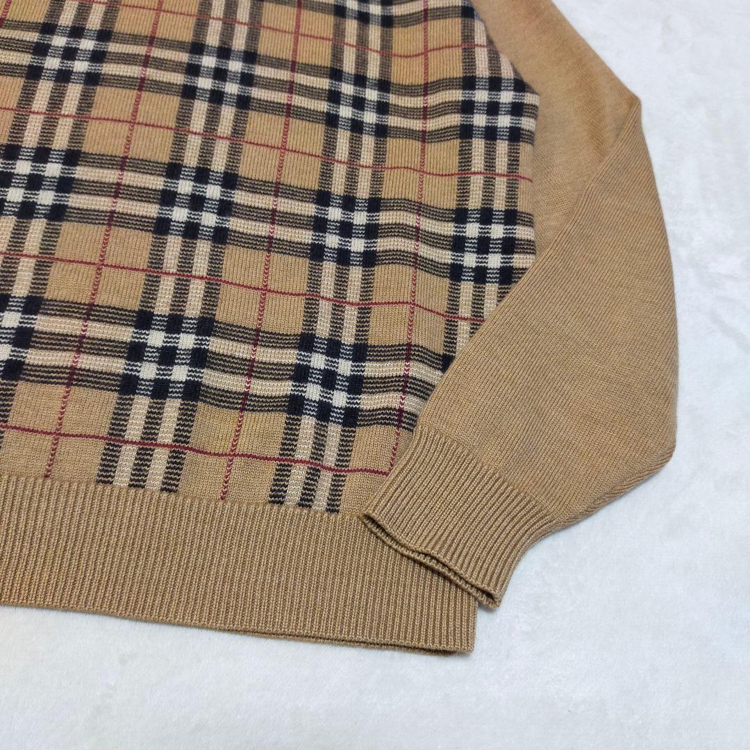 美品　BURBERRY　ノバチェック　ニットセーター　Lサイズ