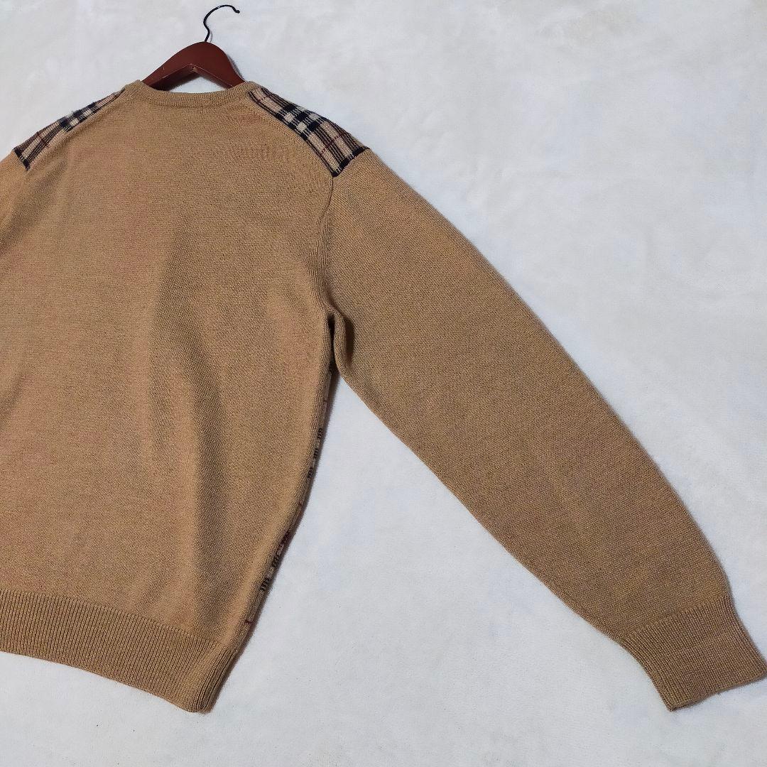 美品　BURBERRY　ノバチェック　ニットセーター　Lサイズ