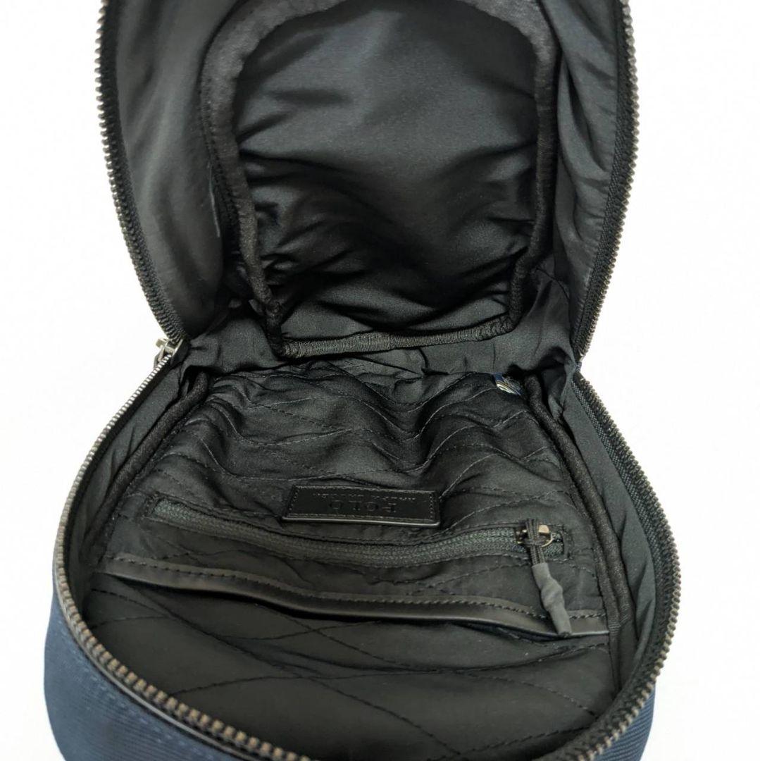 ✨美品 ポロラルフローレン ボディバッグ スリングバッグ ネイビー ロゴプレート