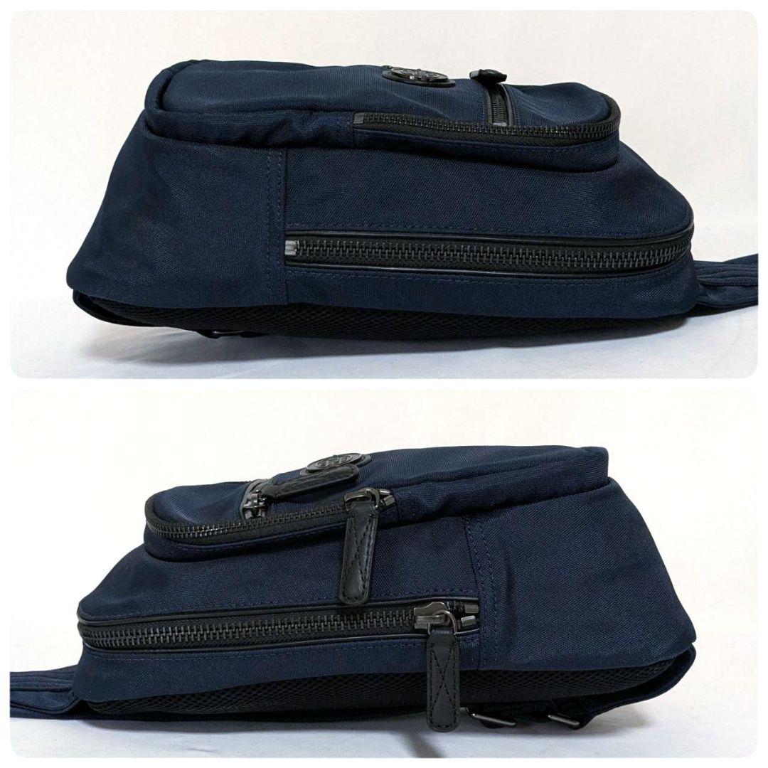 ✨美品 ポロラルフローレン ボディバッグ スリングバッグ ネイビー ロゴプレート