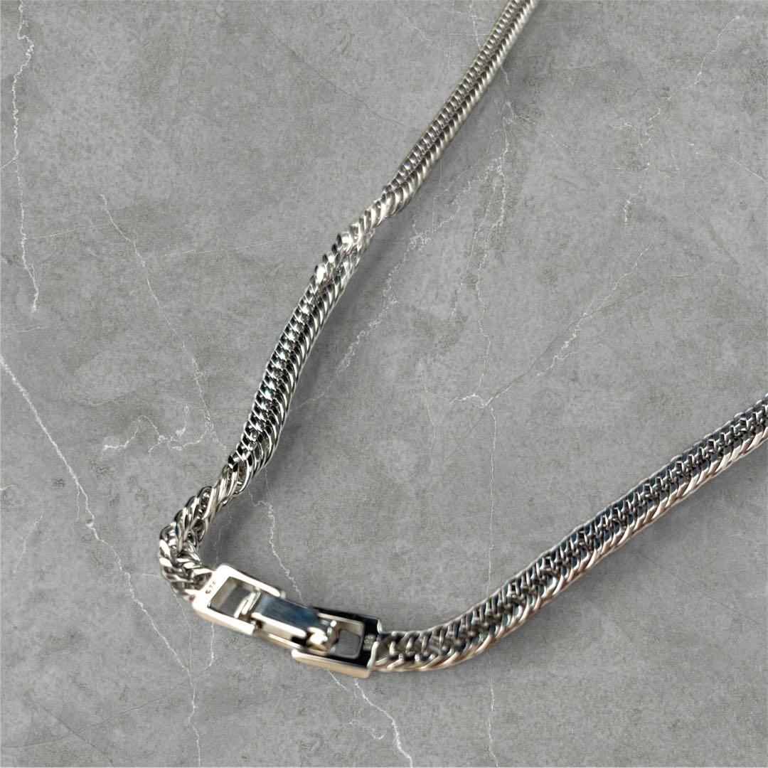 喜平 シルバー925 ロジウム 12面トリプルカット 50cm 日本製 新品