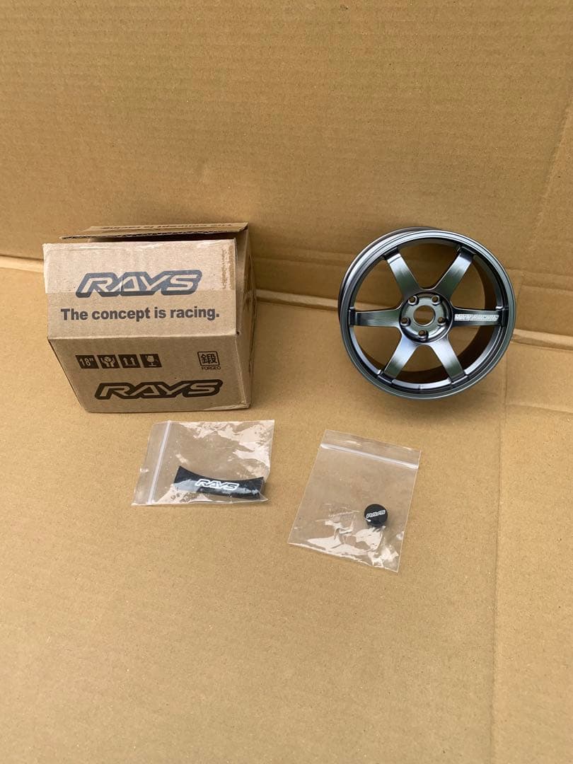 《新品》ミニチュアオブジェ レイズ RAYS TE37 ホイール グレー