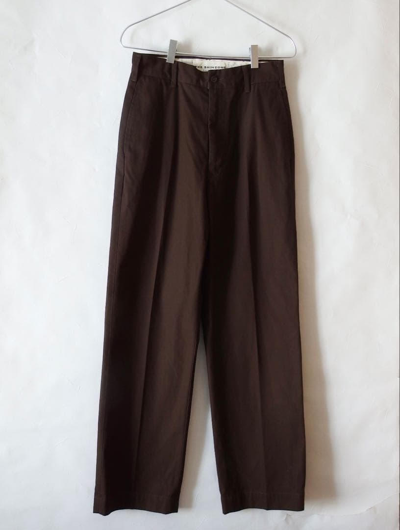 THE SHINZONE ウォッシュドハイウエストチノ パンツ　34