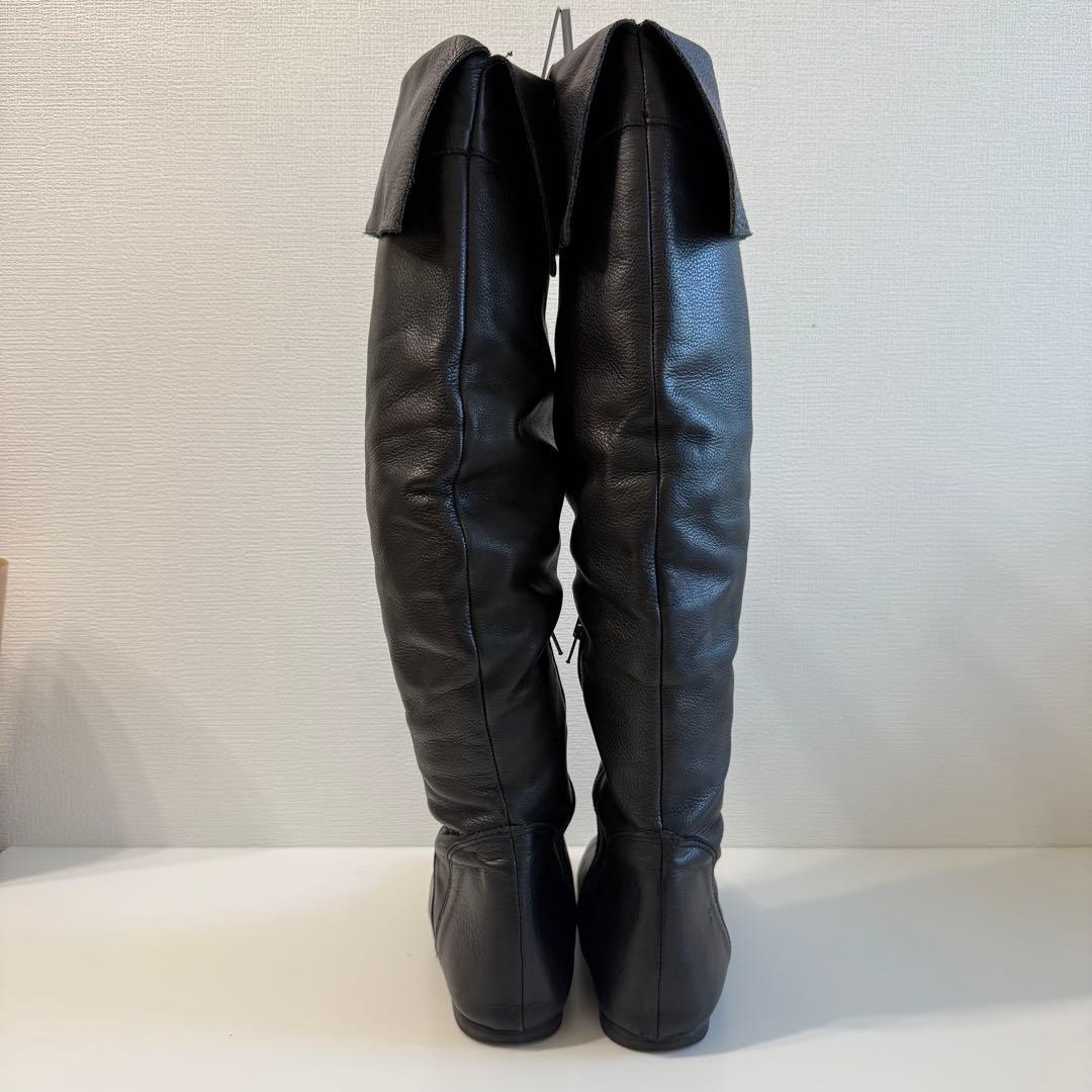 FABIO RUSCONI ロングブーツ Vibram 本革 39 黒