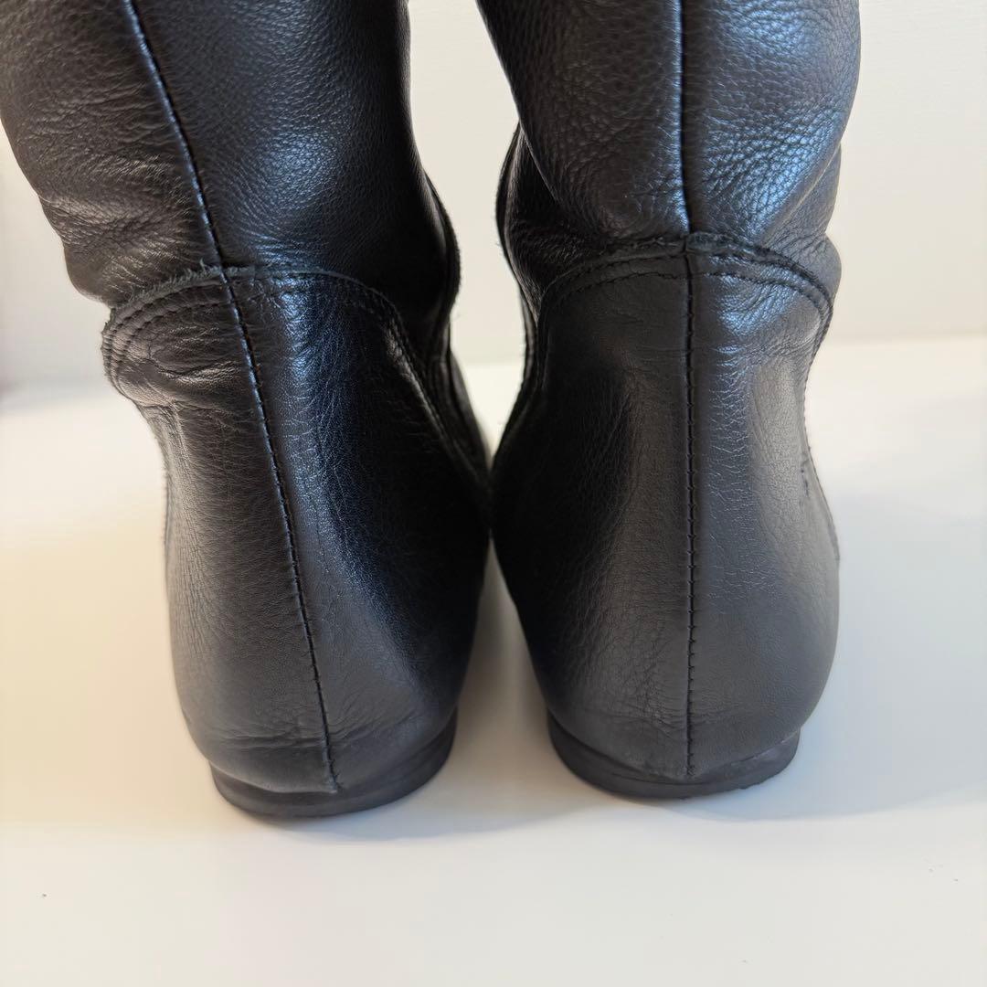 FABIO RUSCONI ロングブーツ Vibram 本革 39 黒