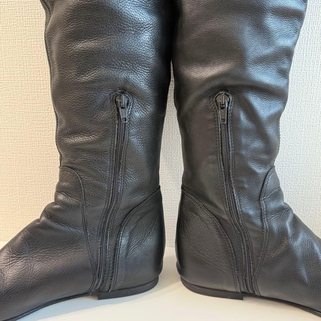 FABIO RUSCONI ロングブーツ Vibram 本革 39 黒