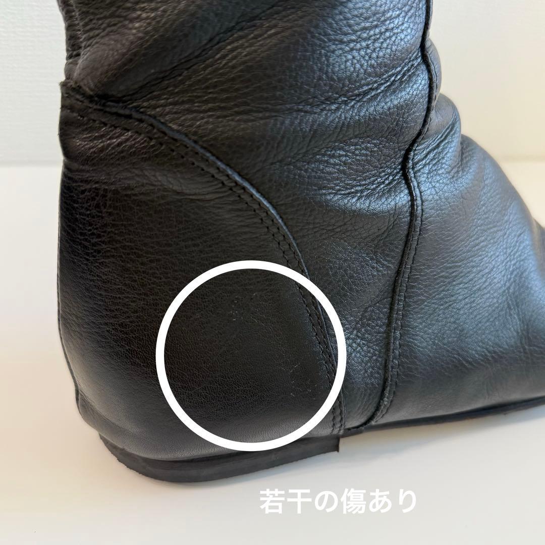 FABIO RUSCONI ロングブーツ Vibram 本革 39 黒