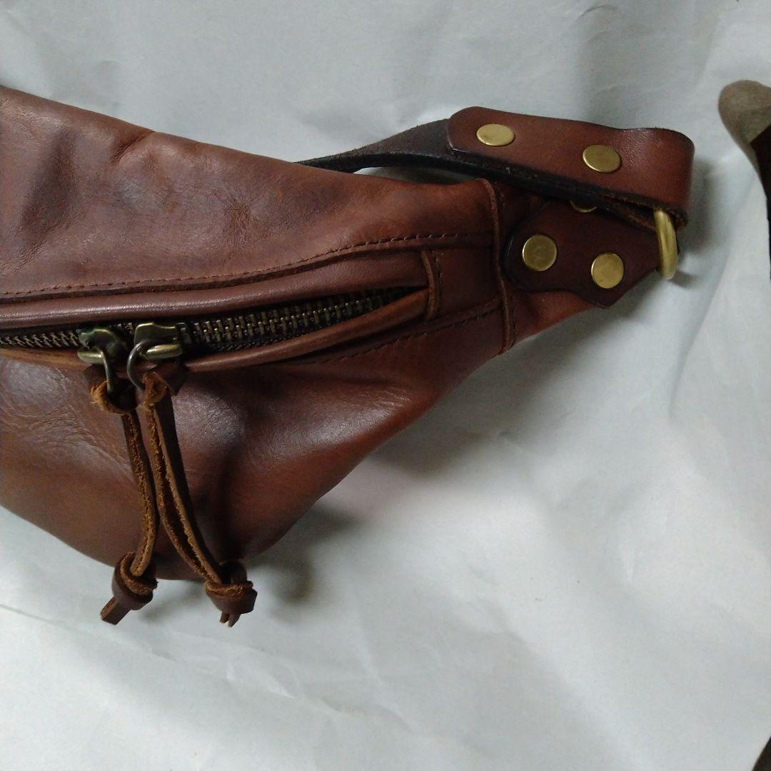 Vascoレザーウエストバッグスモール（vs-242L) ブラウン