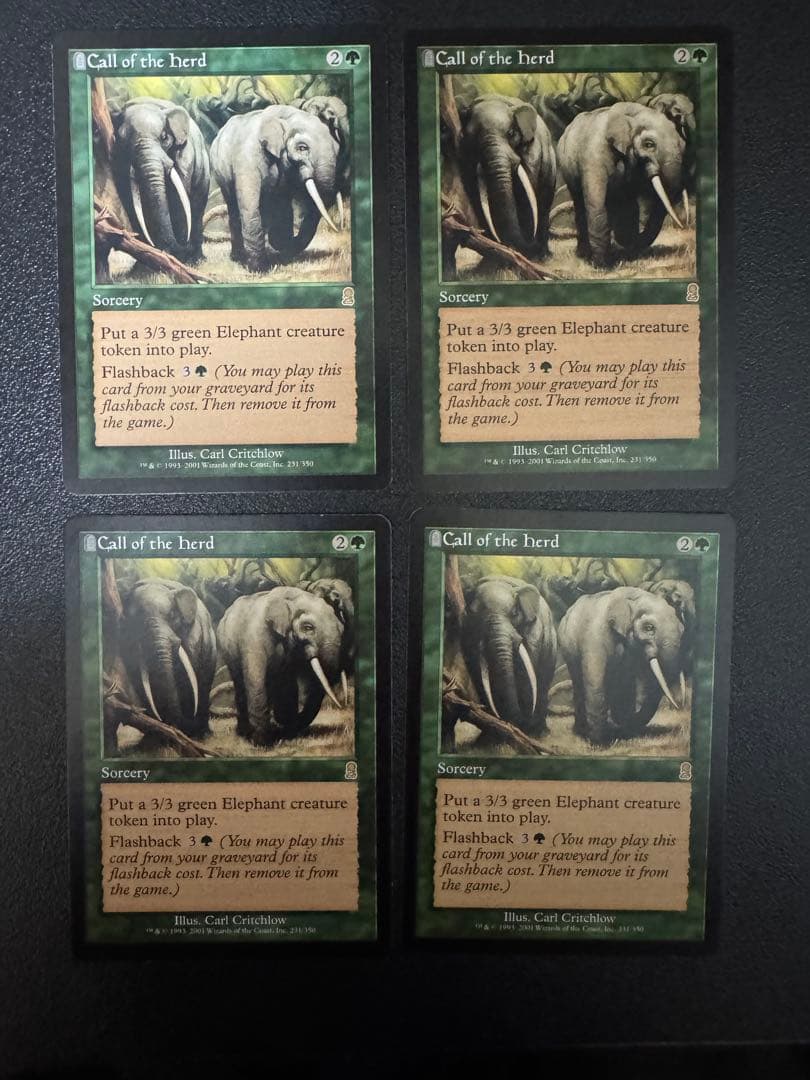 【MTG】獣群の呼び声/Call of the Herd 4枚セット