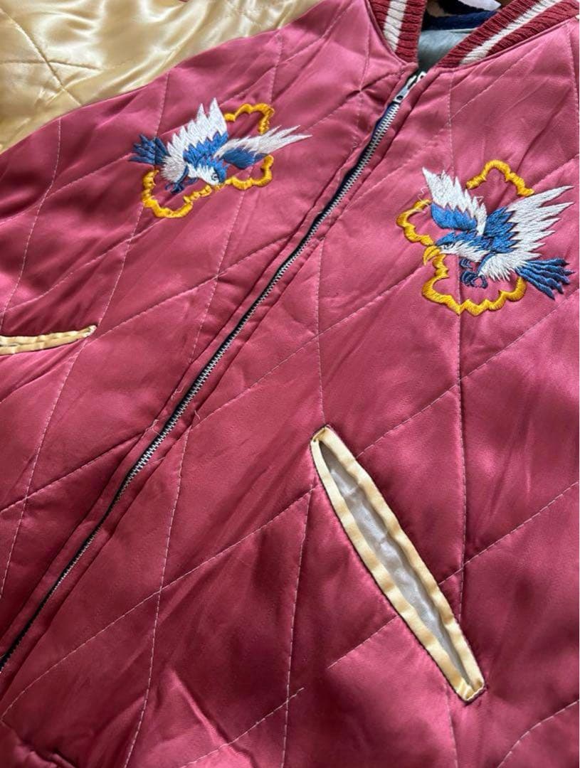 す*ん様 50'sヴィンテージ スカジャン 虎 鷲 龍 鷹 刺繍 TTS Zip