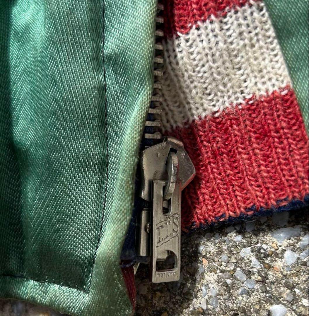 す*ん様 50'sヴィンテージ スカジャン 虎 鷲 龍 鷹 刺繍 TTS Zip