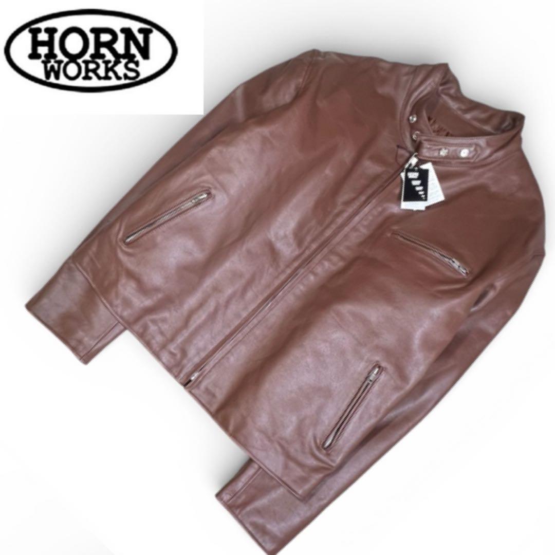 【希少大きい7L 】HORN WORKS高級バッファロー革ライダースジャケット