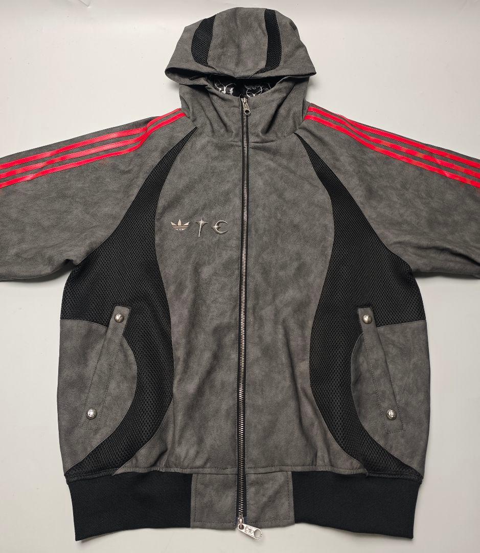 マ*ィ様 adidas x Thug Club PU Leather Jacke