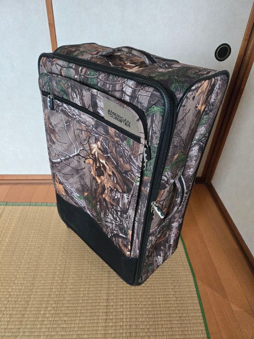 【malla】アメリカンツーリスター　迷彩柄キャリーカート Lサイズ