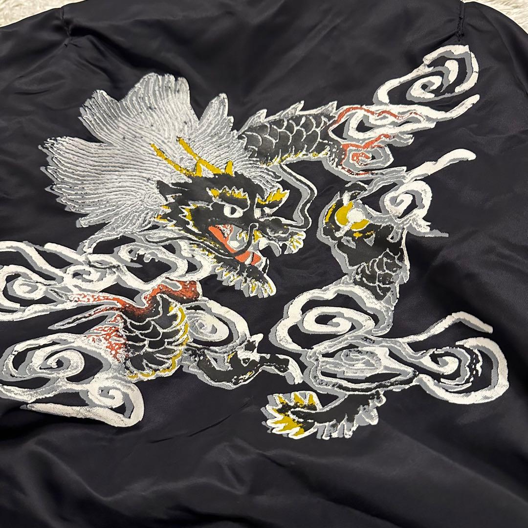 希少　アヴィレックス　ジャケット　デニム　MA-1 メンズ　サイズM 和柄　龍