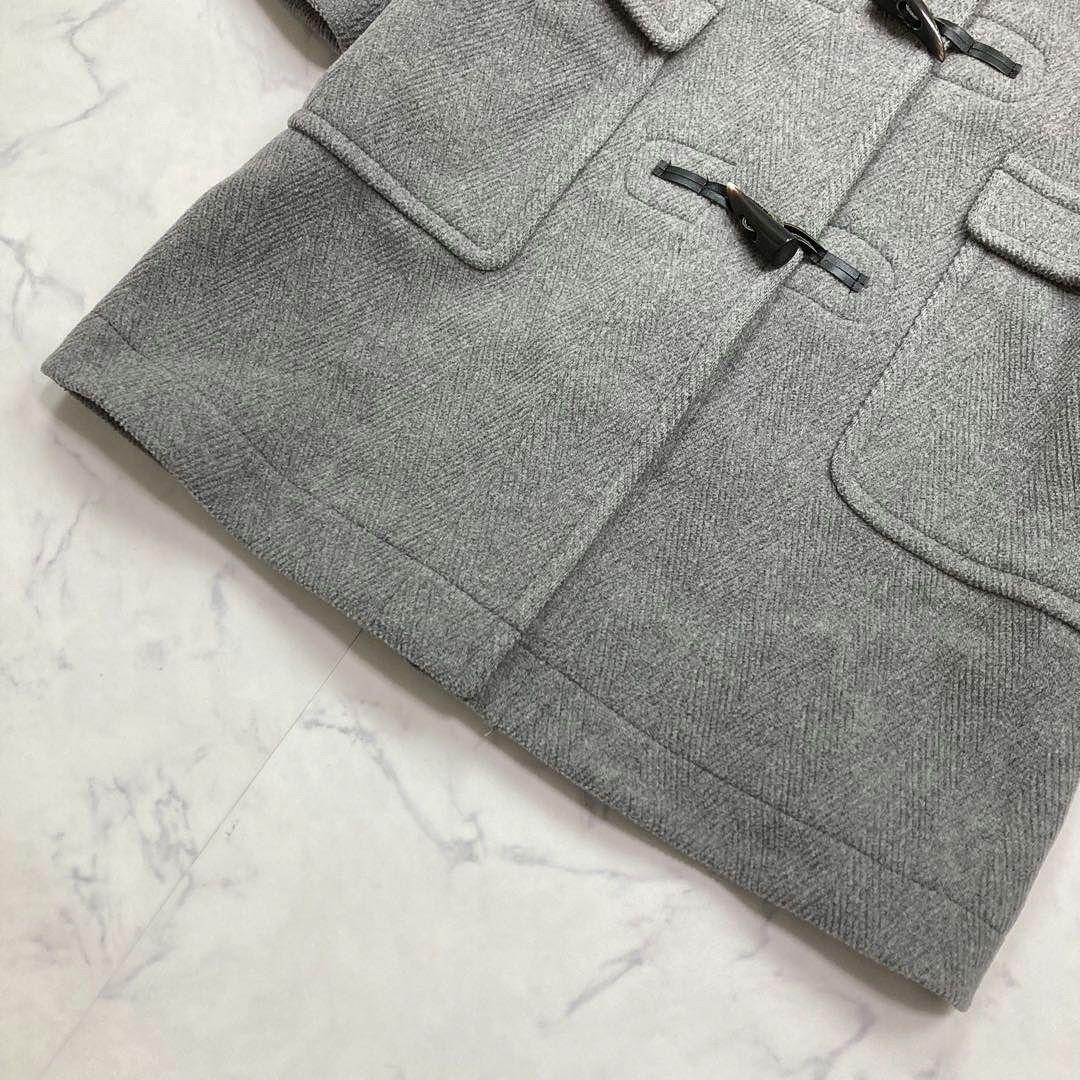 美品 Oggi掲載 23区 ダッフルコート ヘリンボーン ウール 40 グレー