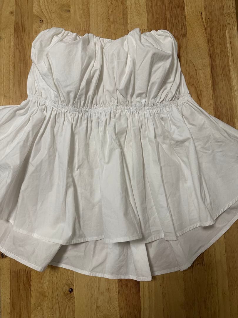 Sea room Lynn ウエストShapeパッドinベアトップス　ホワイト