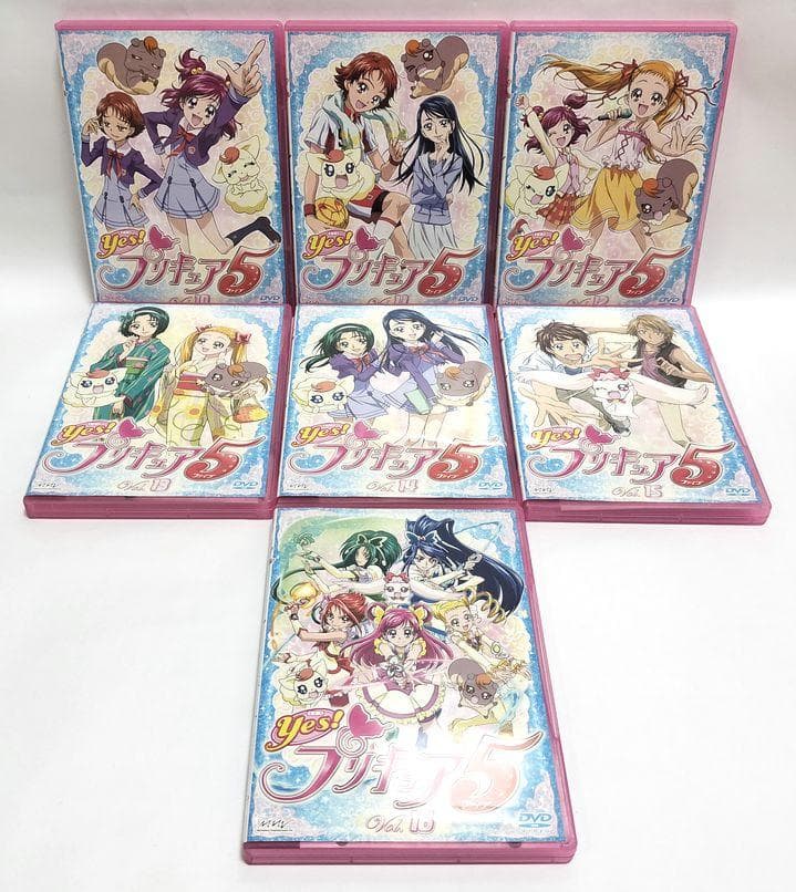 ディスクスレ有り、全巻カード付き完品♪ Yes!プリキュア5 全16巻S DVD