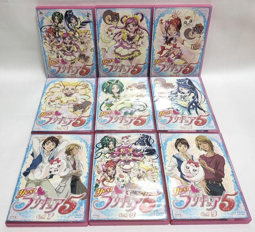 ディスクスレ有り、全巻カード付き完品♪ Yes!プリキュア5 全16巻S DVD