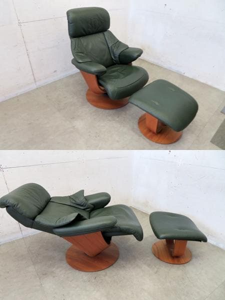 美品■カリモク■本革■ザ・ファースト■RU73■リクライニングソファ■39.4万