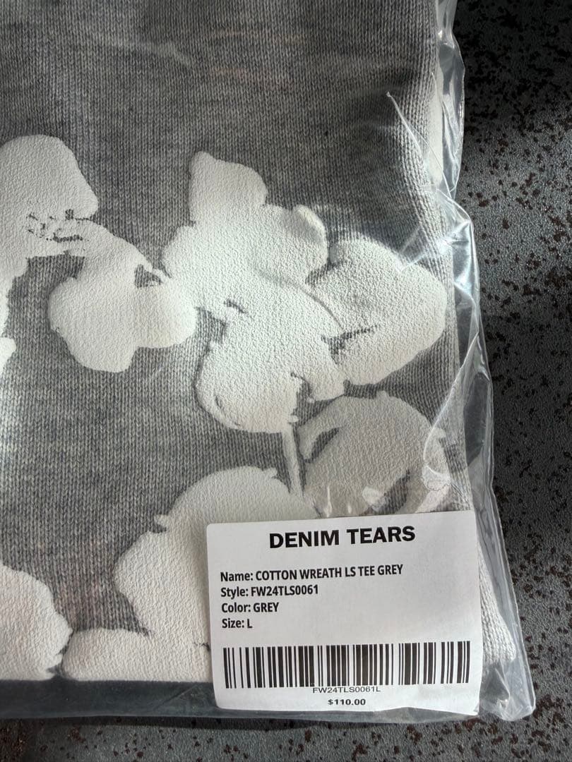 Denim Tears ロングTシャツ グレー Lサイズ トレーナー