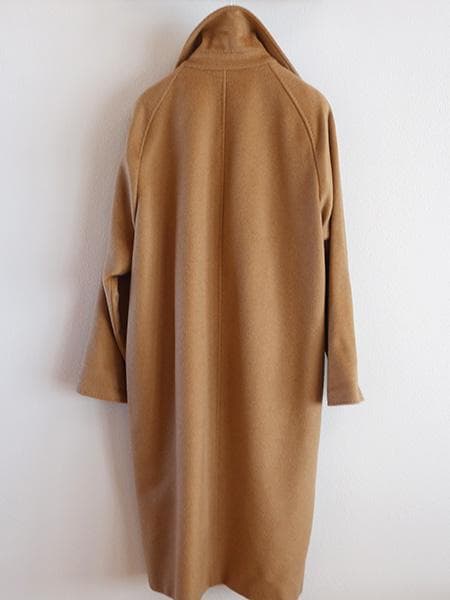 MaxMara■マックスマーラキャメル100％チェスターコート■40白タグ