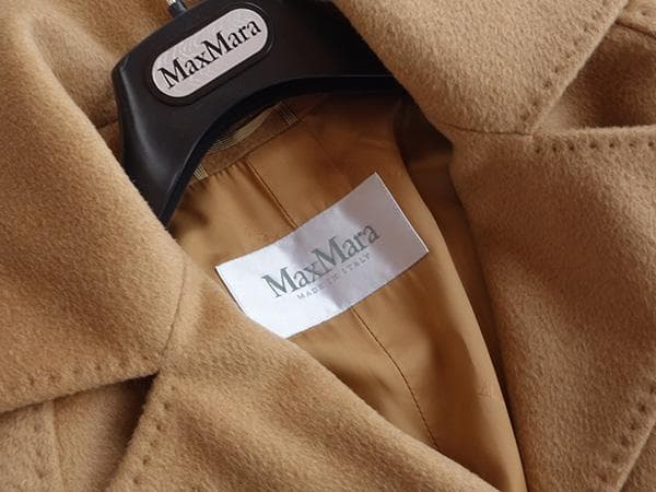 MaxMara■マックスマーラキャメル100％チェスターコート■40白タグ