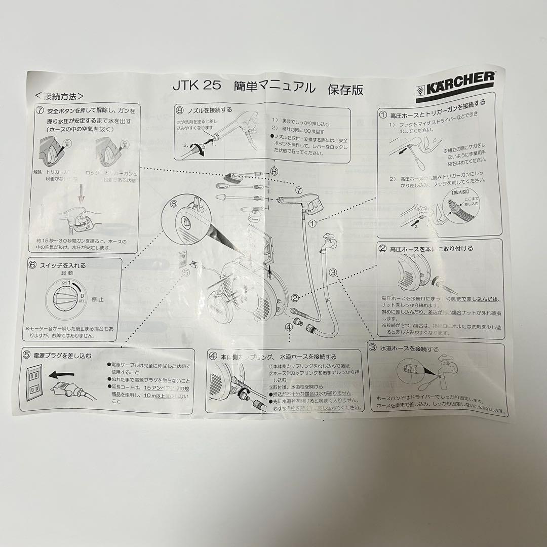 【1回使用】KARCHER ケルヒャー　高圧洗浄機 JTK 25